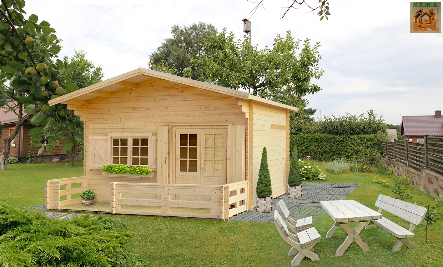 Kit chalet bois sans permis de construire 20 m2 avec mezzanine