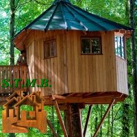 Photo cabane dans les arbres bois insolite stmb