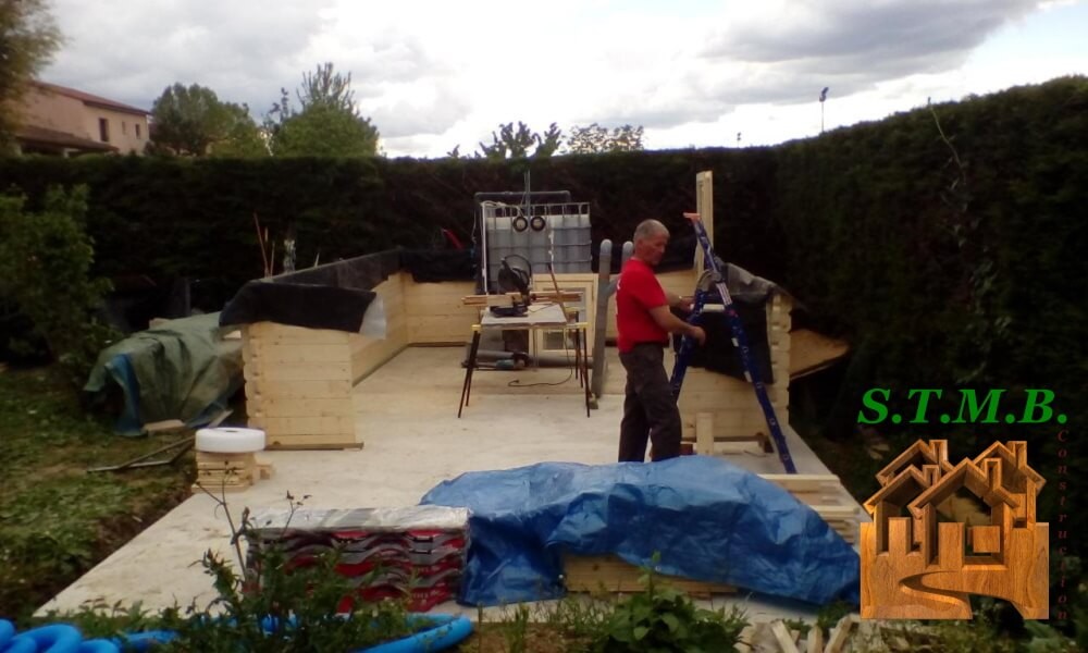 Montage garage bois en kit stmb construction 3