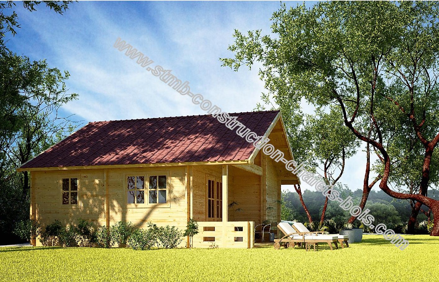 Chalet en bois sur mesure CAMPAGNE 33  