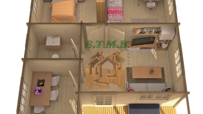 Chalet bois 2 chambres | stmb-construction-chalets-bois.com
