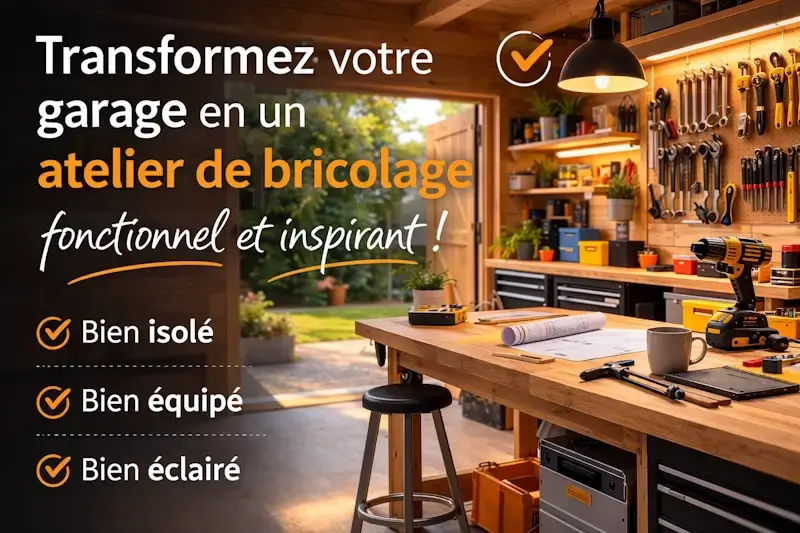 Amenagement d un atelier de bricolage dans un garage en bois fonctionnel et bien equipe