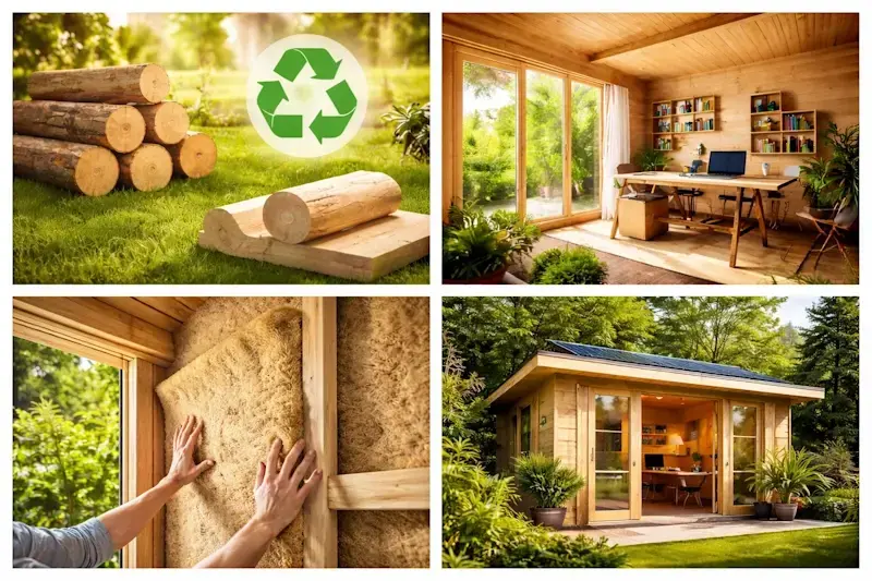 Bureau de jardin en bois isole ecologique et performant