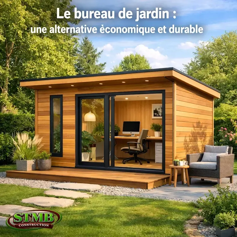Bureau de jardin en bois moderne solution ecologique et economique pour le teletravail