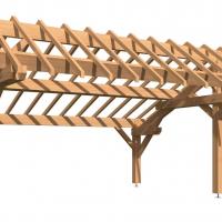 Carport bois asymetrique 1001 douglas stmb construction
