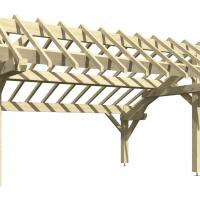Carport bois asymetrique 1001 epicea stmb construction 1