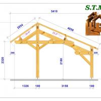Carport bois asymetrique 1001 stmb construction