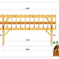 Carport en bois asymetrique 1001 stmb construction