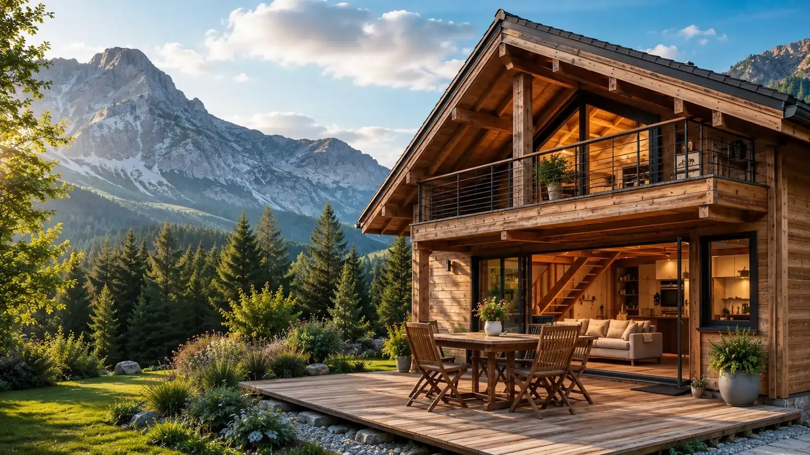 Chalet avec mezzanine permis construire stmb construction webp