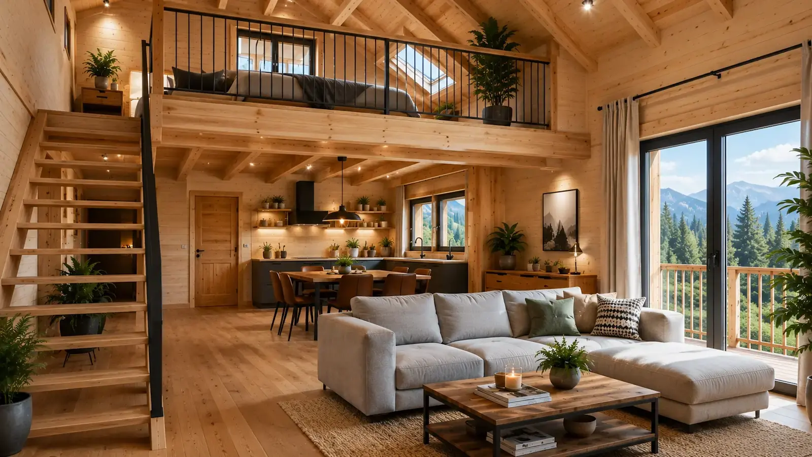 Chalet avec mezzanine stmb construction webp
