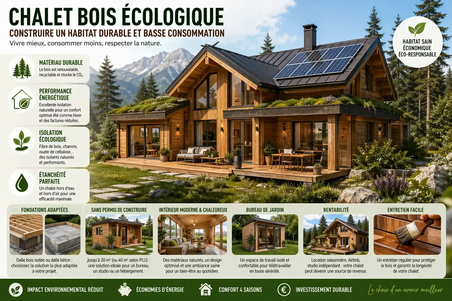 Chalet bois ecologique basse consommation maison durable webp