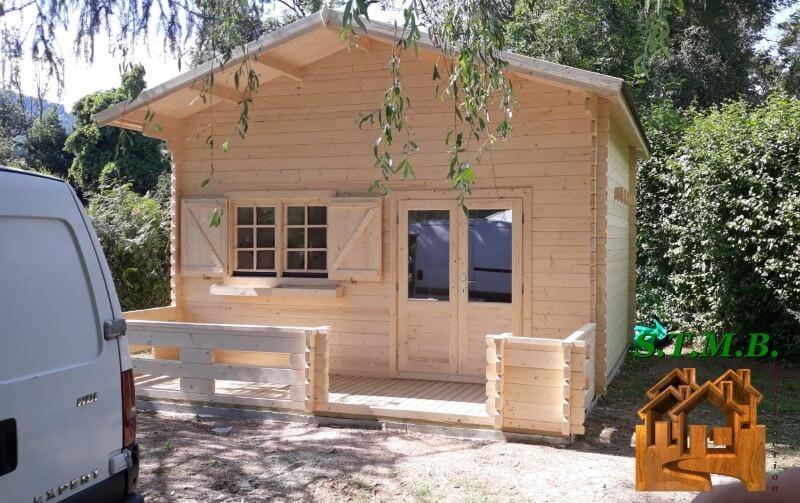Chalet en bois mezzanine LAURIER 20 M (Gamme Premium)  