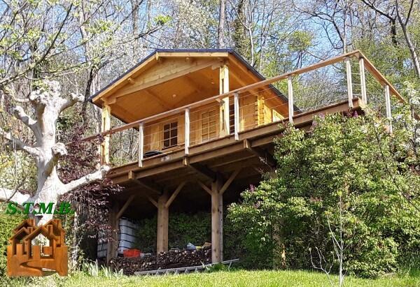 Chalet bois sur terrasse stmb construction 7