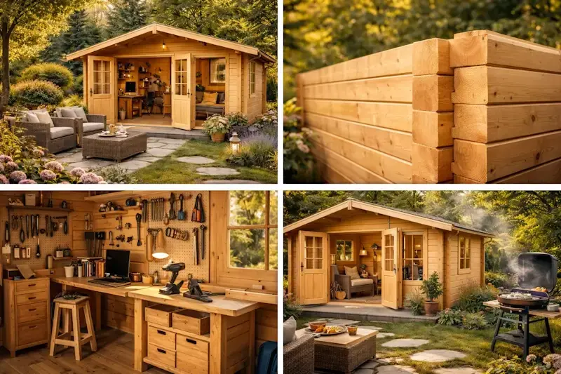 Chalet de jardin bois 34mm