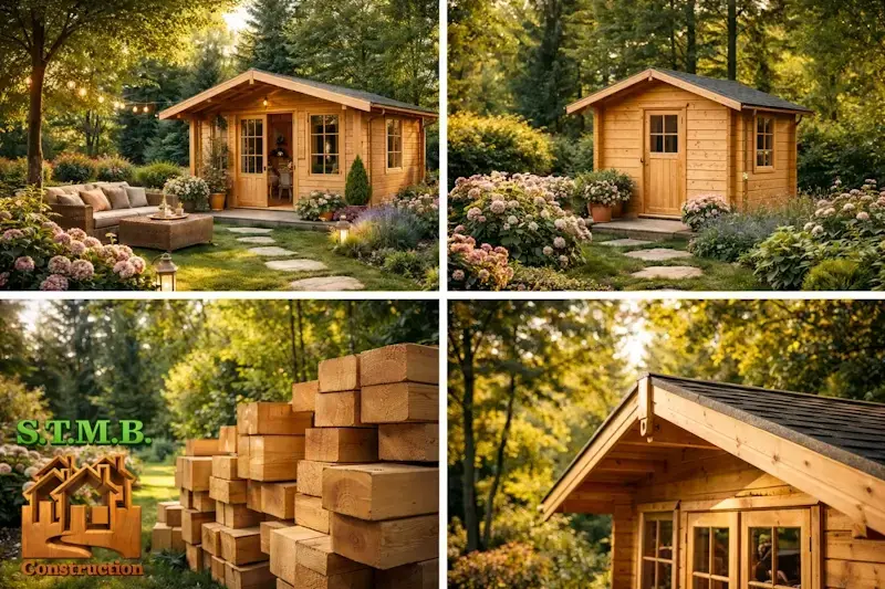 Chalet de jardin en bois naturel