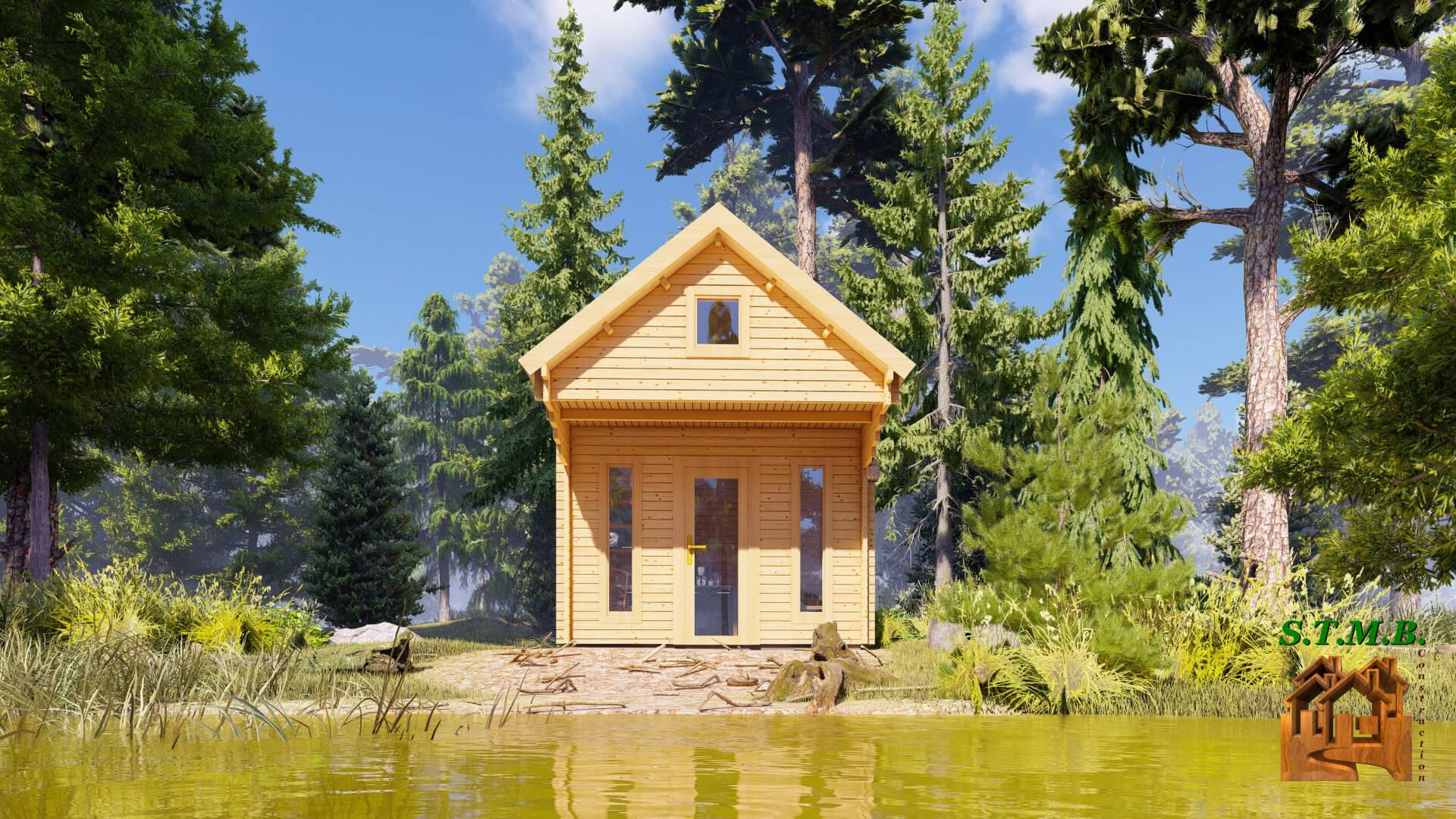 Chalet en bois mezzanine bunkie stmb construction ph1