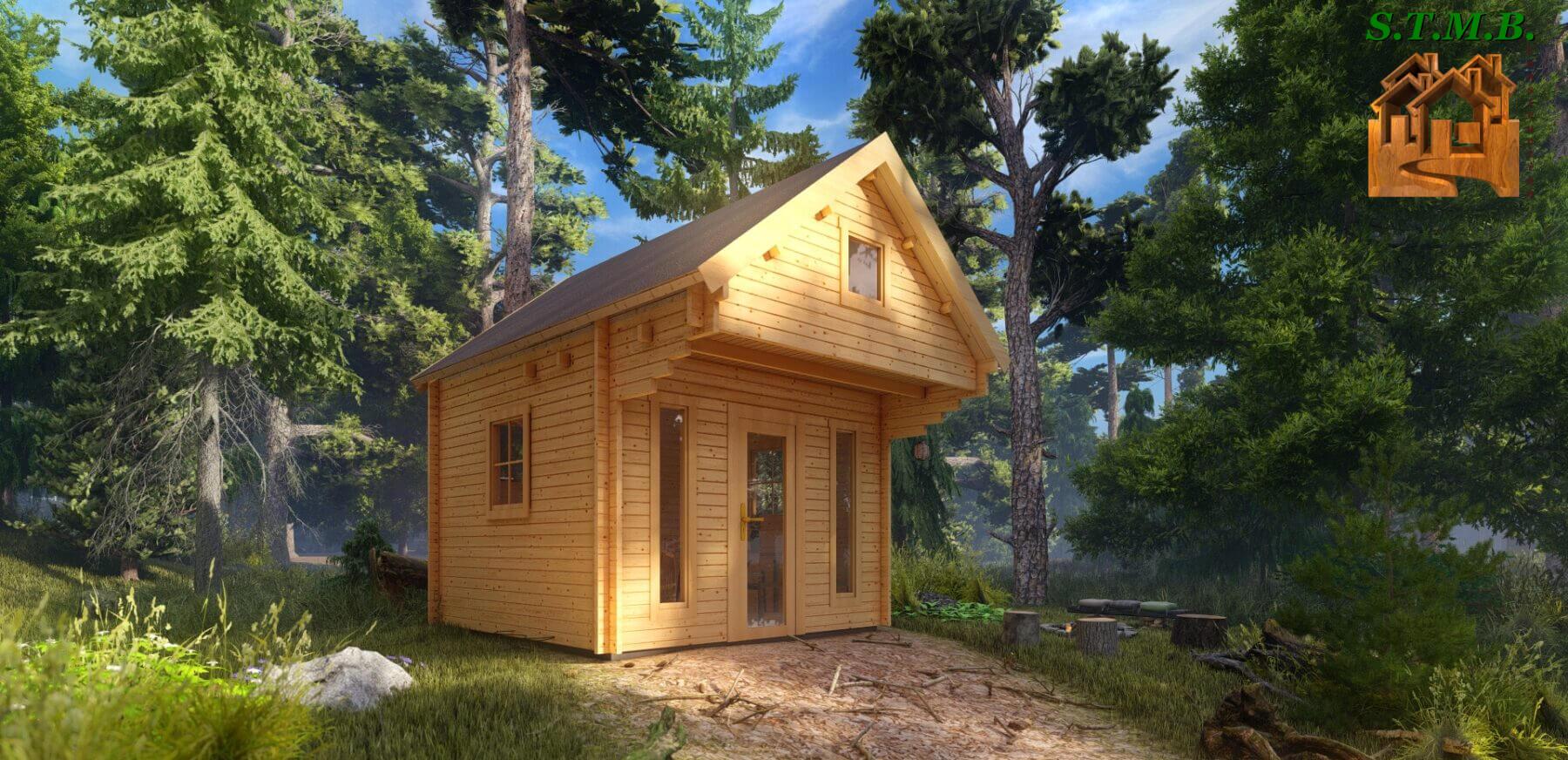 Chalet en bois mezzanine bunkie stmb construction ph2