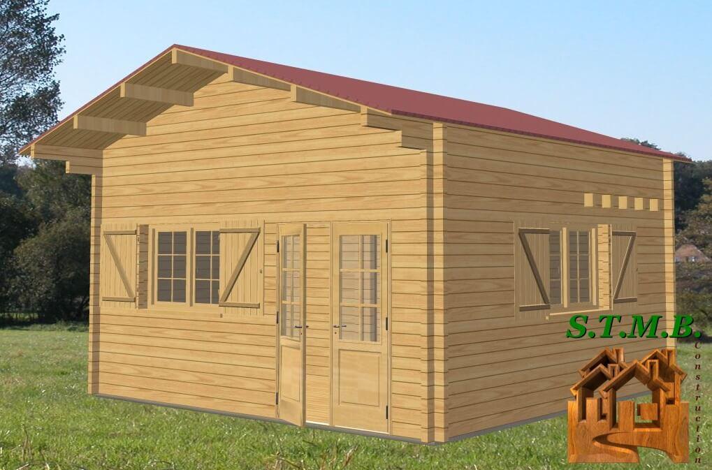 Chalet en bois mezzanine CLERMONT 25 M  