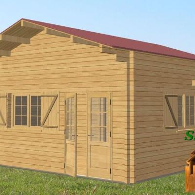 Chalet en bois mezzanine clermont 25msb 