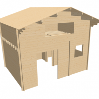 Chalet en bois mezzanine cournon 20msb stmb construction
