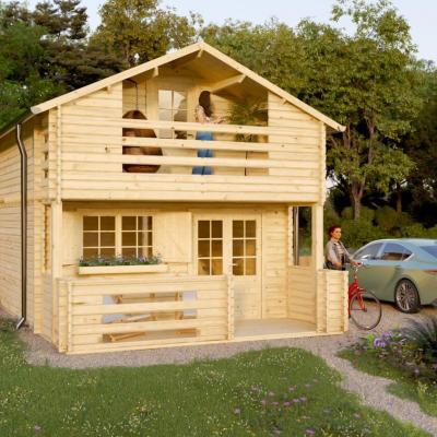 Chalet en bois mezzanine hebe 22 m stmb construction 1
