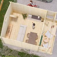 Chalet en bois mezzanine hebe 22 m stmb construction 5