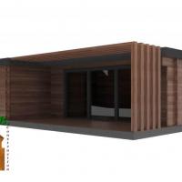 Chalet en bois toit plat cube ii stmb construction ph2