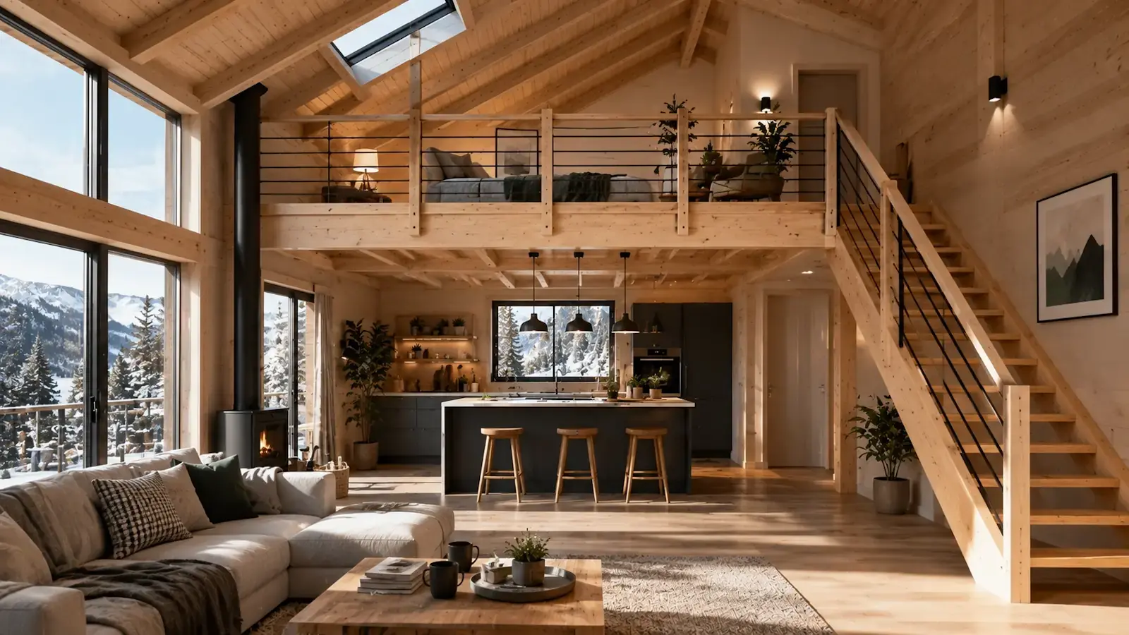 Chalet mezzanine precautions conception bois webp