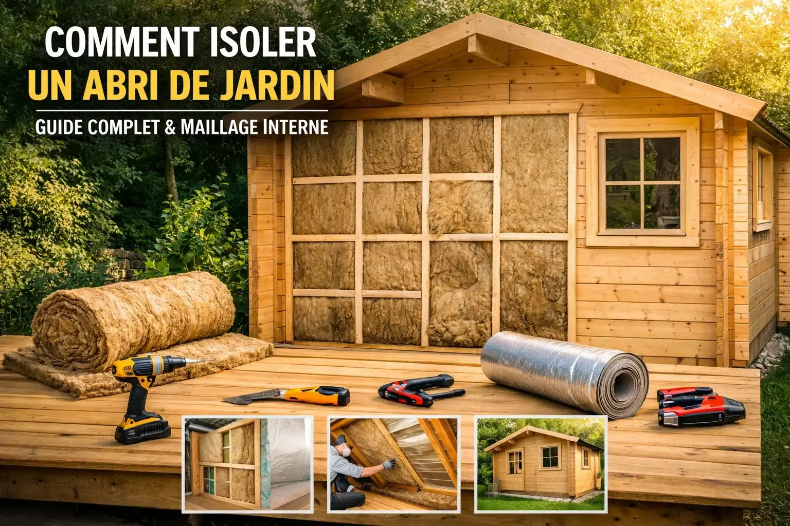 Comment isoler abri de jardin maillage interne isolation bois webp