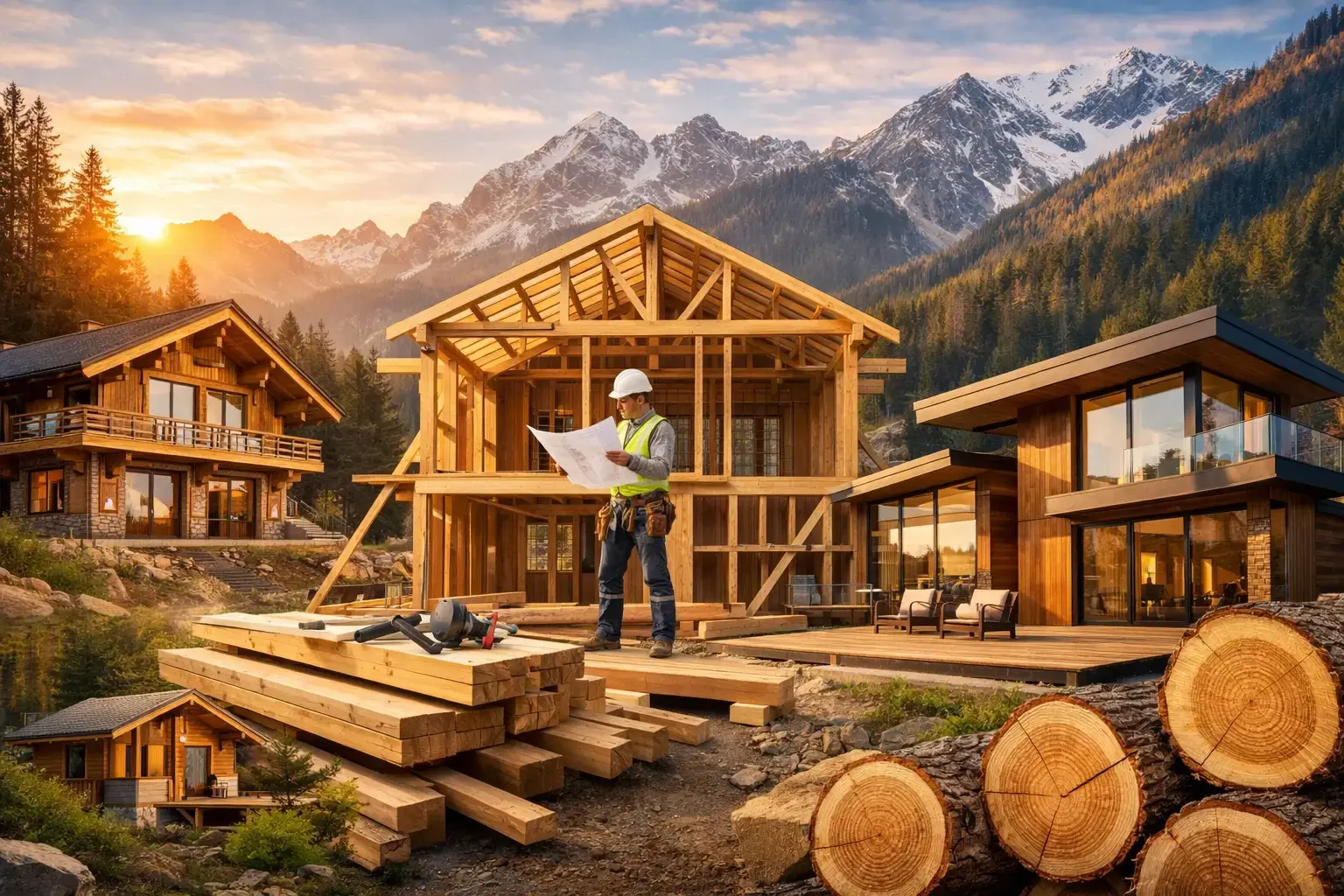 Construction chalet bois durable stmb construction