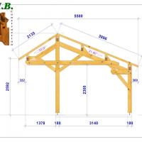 Coupe carport bois asymetrique 1002 stmb construction
