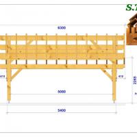 Coupe carport bois asymetrique 1030 stmb construction
