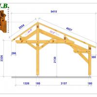 Coupe carport bois asymetrique 1234 stmb construction