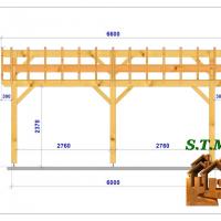 Coupe carport en bois 1004 stmb construction