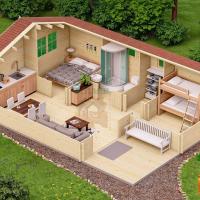 Coupe maison en bois lora 51m stmb construction
