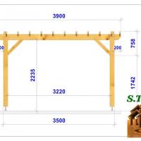 Coupe pergola en bois 1022 stmb construction