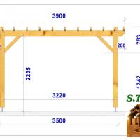 Coupe pergola en bois 1023 stmb construction