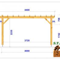 Coupe pergola en bois 1059 stmb construction