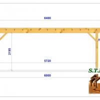 Coupe pergola en bois 1060 stmb construction
