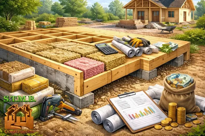 Cout de construction d une dalle bois porteuse isolee avec structure bois et materiaux d isolation ecologique