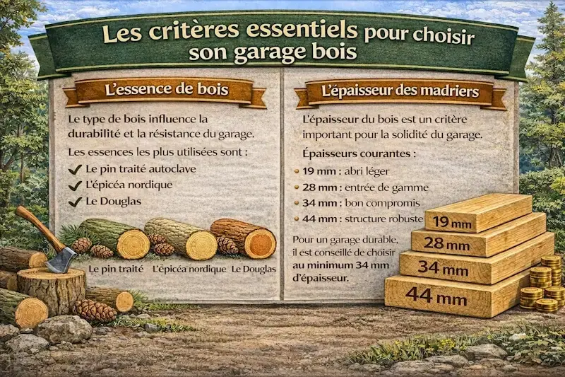 Criteres choisir garage bois essence epaisseur webp