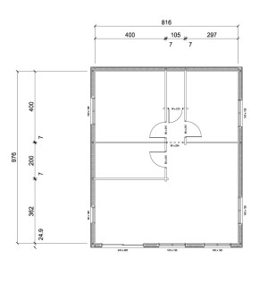 Croquis chalet bois habitable