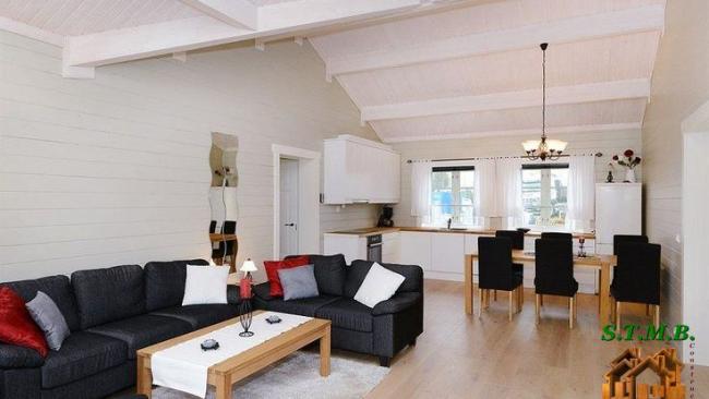 Une déco moderne pour votre chalet en bois -STMB Construction