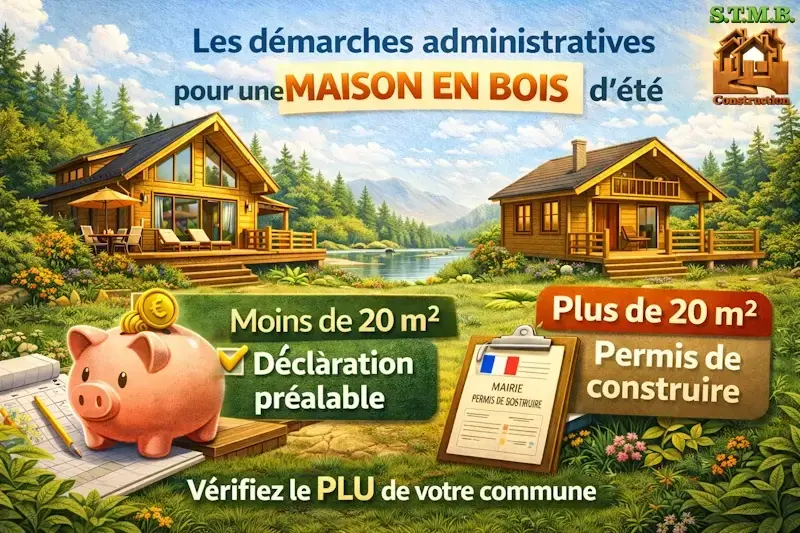 Demarches administratives maison en bois d ete declaration prealable et permis de construire plu