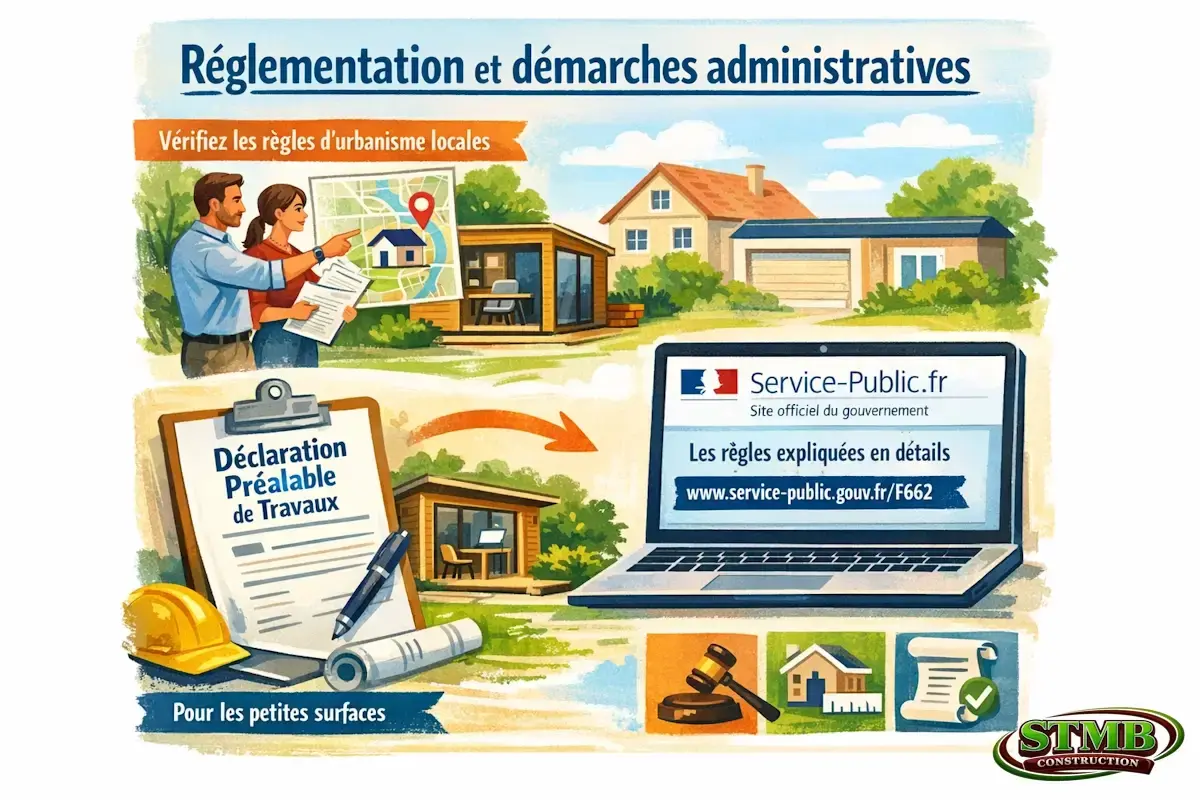 Demarches administratives pour installer un bureau de jardin en france