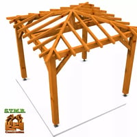Ergola bois 4 pans 1061 vue 3d stmb construction webp