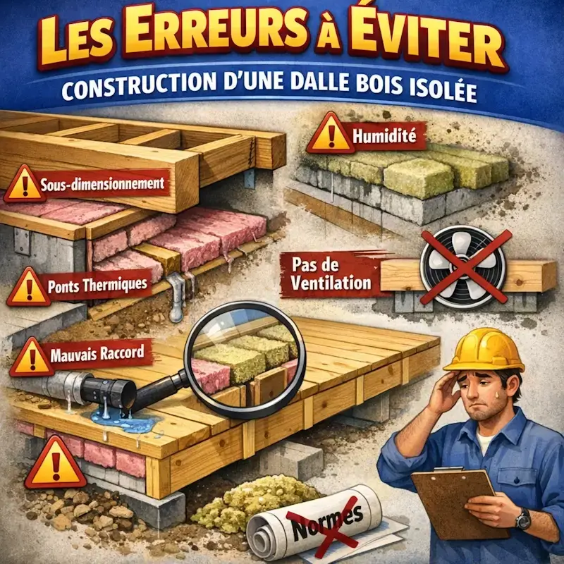 Erreurs a eviter lors de la construction d une dalle bois porteuse isolee isolation structure bois ventilation et humidite
