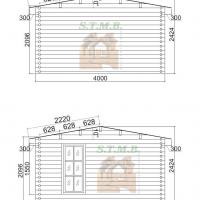 Facades 1 chalet en bois rose 24m stmb construction