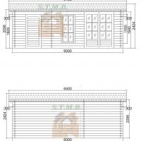 Facades 2 chalet en bois rose 24m stmb construction