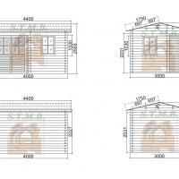 Facades chalet en bois alpina 12m stmb construction